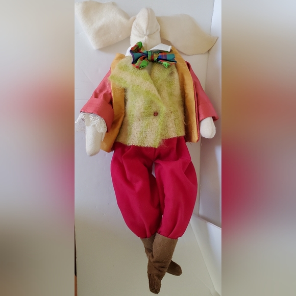 Easter Bunny Colorful Finely Dressed Signed Bendable Plush Stuffed Animal - EUC - Picture 9 of 11